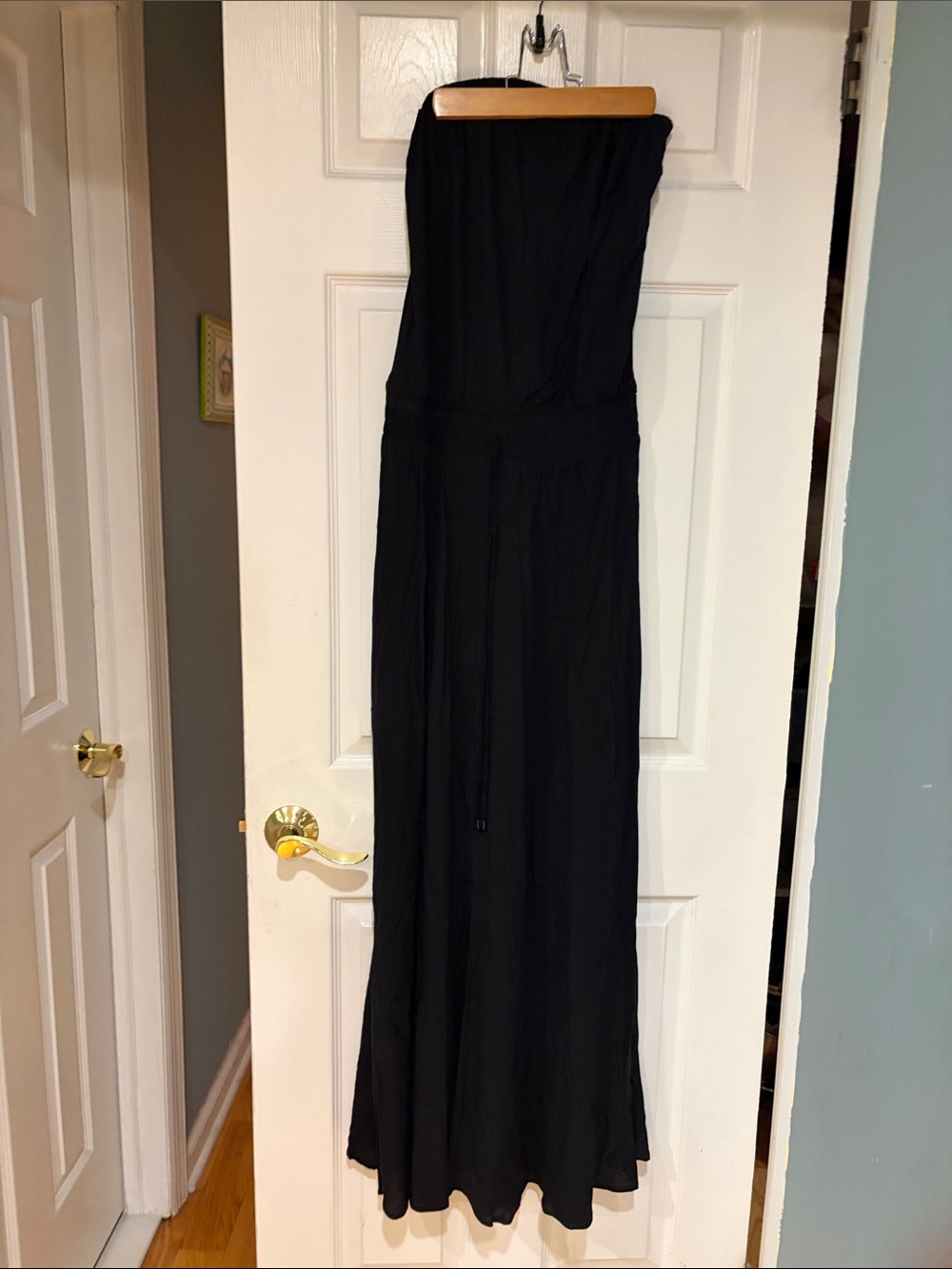 Elan Black Strapless Maxi Dress
